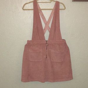 Velvety Overall Dress